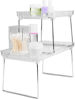 Medium Stacking Shelf, Organizer for Spices, Make-Up, Bottles & Jars, Collaps...