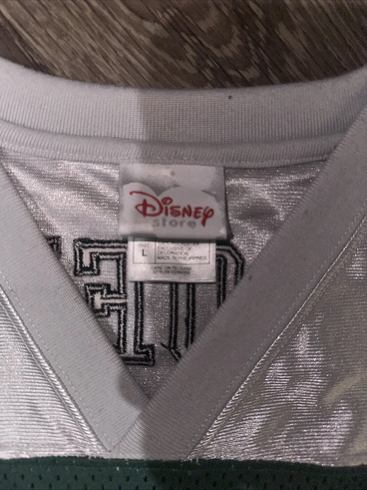 Camiseta deportiva de fútbol americano GOOFY #32 de colección de Disney para adultos GRANDE verde retroceso Foto 4 de 4