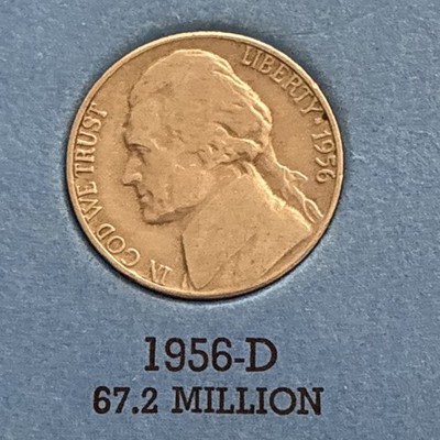 1956 D Jefferson Nickel   #AN424   Buy 10 Get 40% Off   Mix&match