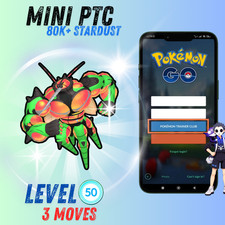 Shiny Buzzwole Ievel 50 3 Moves Mini PTC 80K Stardust Pokemon Go