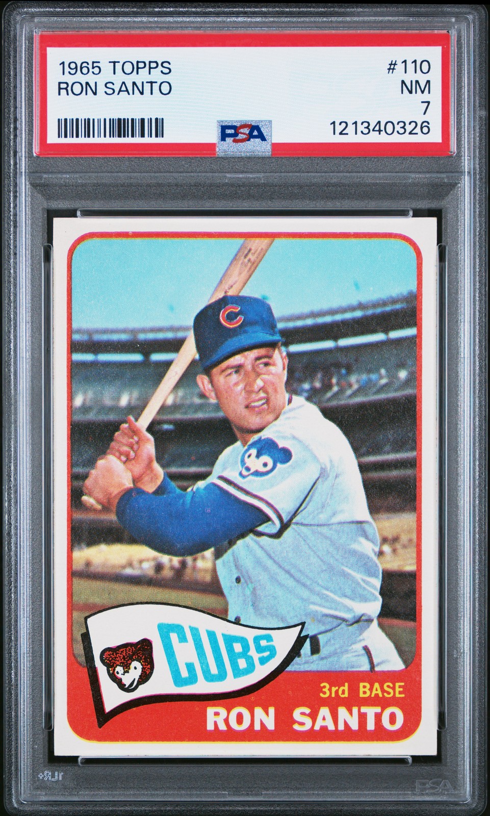 1965 TOPPS #110 RON SANTO PSA 7