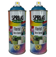 2 PK Spring Pro Florist Floral Spray Paint Fresh Dried Silk Flower Larkspur Blue