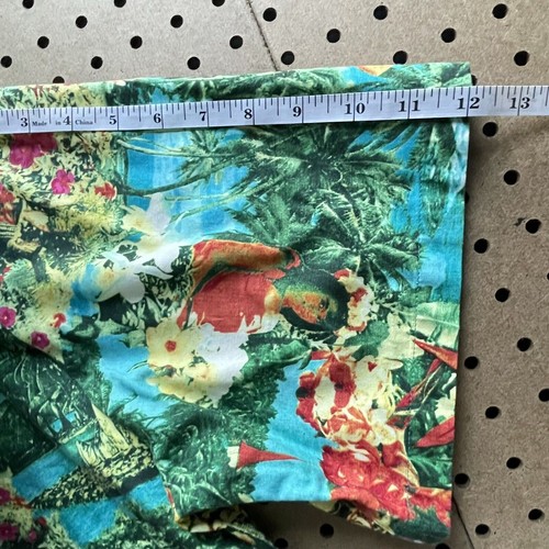 Jams World Button Up Shirt Mens XL Green Hula Girls USA Hawaiian Vintage RARE - Picture 11 of 11