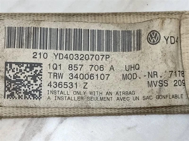 2007 - 2008 VOLKSWAGEN EOS RIGHT PASSENGER SIDE SEATBELT RETRACTOR - Изображение 2 из 4