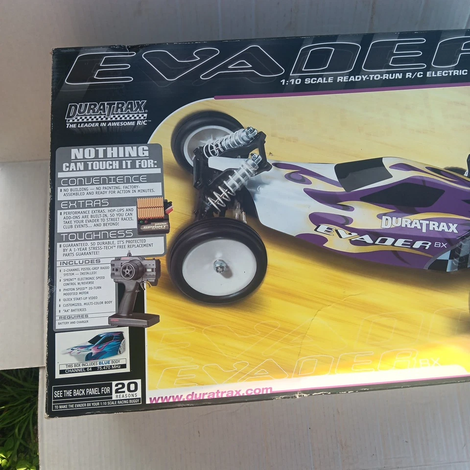 Vintage Duratrax Evader BX Buggy 1/10 RC Car OPEN BOX, NEVER USED, COMPLETE  - Image 3 of 4