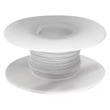 Ok Industries R26w-0100 Spooled Wrapping Wire, 26 Awg, White, Kynar(R), 100 Ft