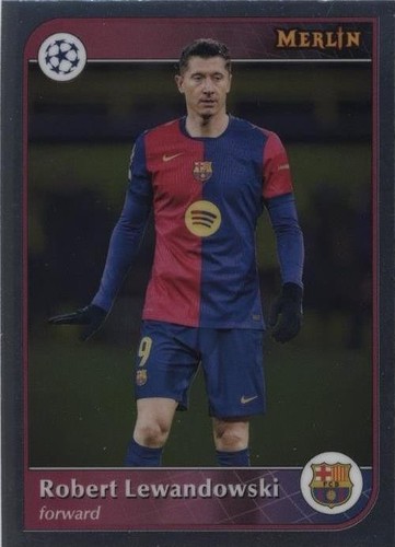 2024-25 Topps Now UEFA UCL #49 Robert Lewandowski FC Barcelona RED