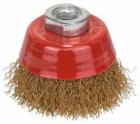 Bosch TopfbüRste, Messing, Gewellter Draht, 70 Mm, 0,3 Mm, 12500 U/ Min, M 14