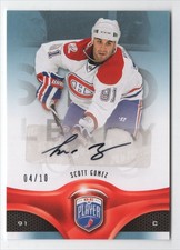 2009-10 Upper Deck Be A Player Autographs Scott Gomez 04/10 Montreal Canadiens