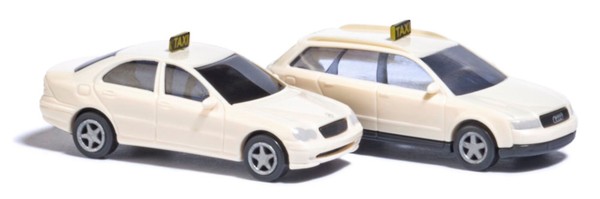 Busch 8341 Taxi-Set Mercedes C-Klasse Und Audi A4 Avant Spur N - 1:160 Neu+Ovp-image