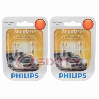 2 pc Philips License Plate Light Bulbs for Cadillac DeVille Eldorado re
