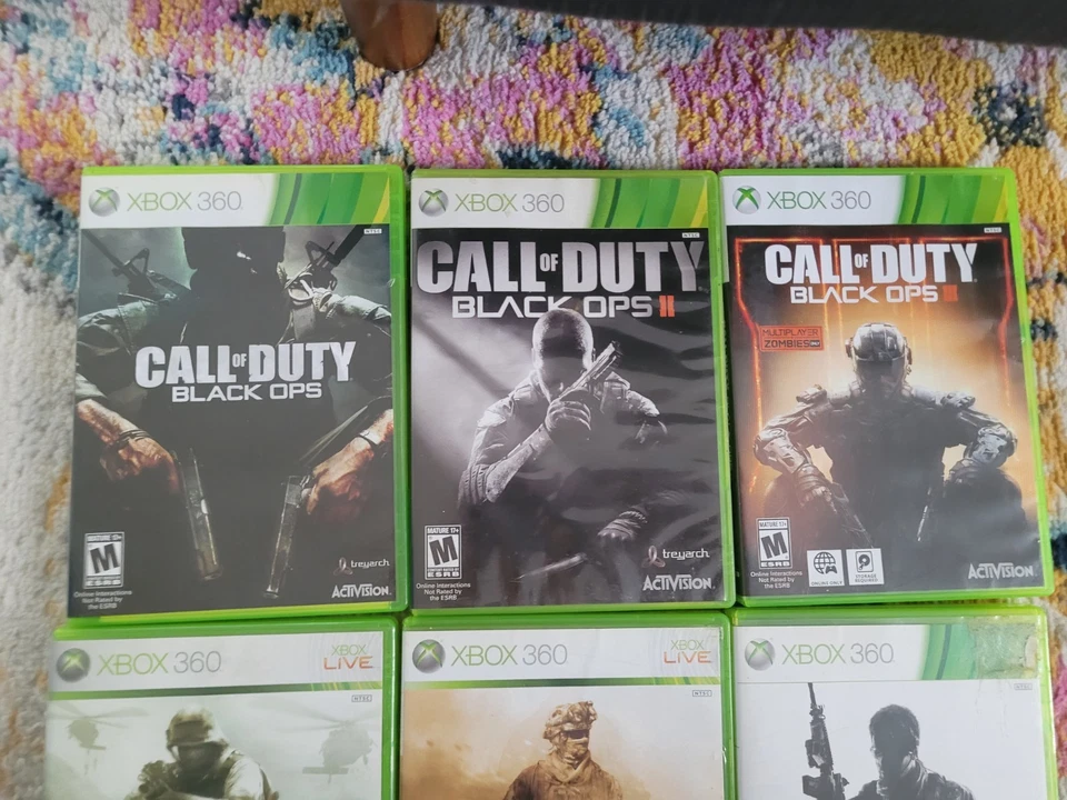 Xbox 360 Call of Duty Game Lot 7 CIB COD4 MW, MW 2 3, Black Ops 1 2 3 Ghosts - Image 3 of 4