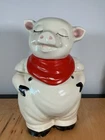Shawnee Pottery USA Smiley Pig Cookie Jar With Red Scarf  1940-50's