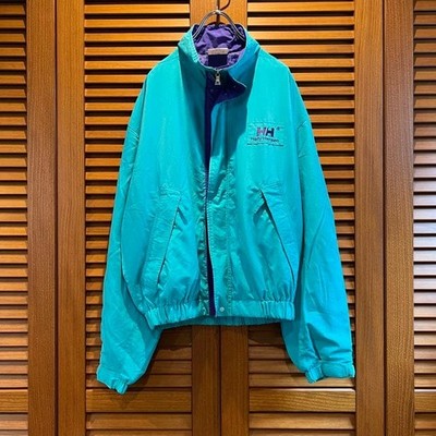 Helly Hansen 90s Short Length Green Nylon Blouson L Rare