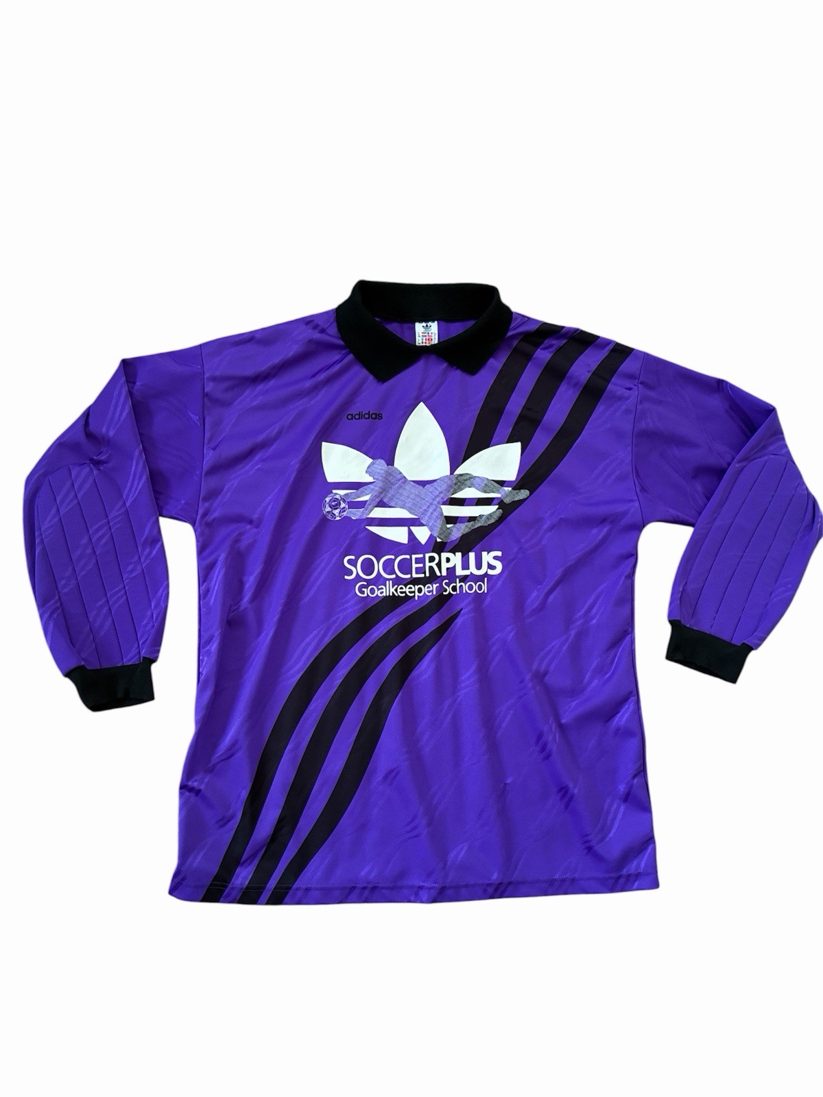 Vintage Adidas Goalkeeper School Football Soccer Plus Purple Jersey Size XL