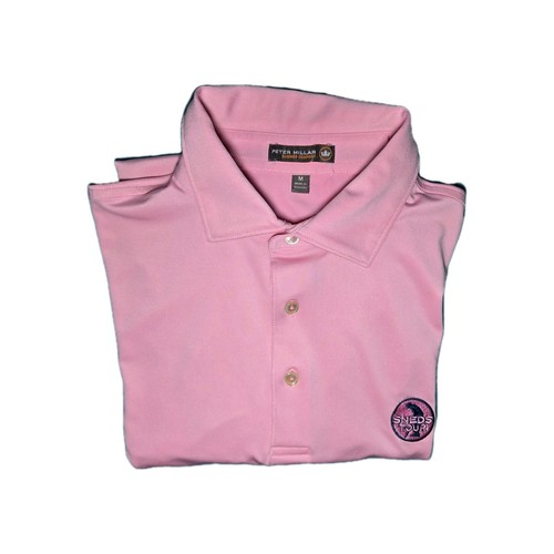Polo Peter Millar Sneds Tour uomo M rosa performance golf estate comoda - Foto 6 di 6