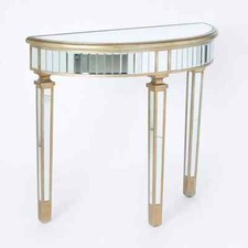 Tischkonsole „Hollywood Glamour“ Luxuriöser Wandtisch Spiegelglas Konsolentisch