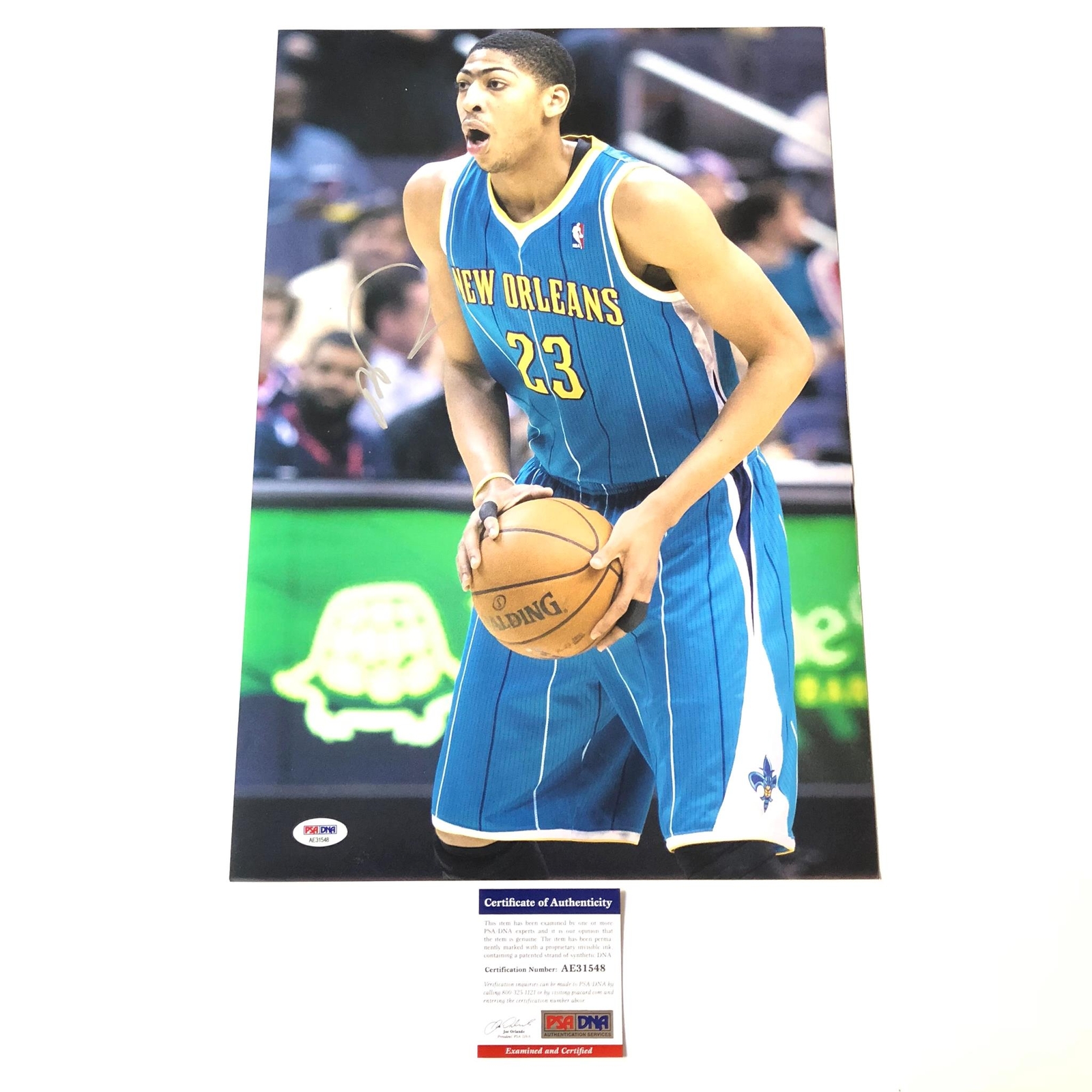 Anthony Davis Autographed Signed New Orleans Pelicans 12x18 photo PSA/DNA 