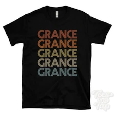 GRANCE REPEATED RETRO STYLE T-SHIRT mens & womens novelty cool name gift