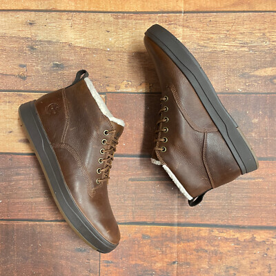 Timberland Men's Davis Square Waterproof Warm Lined Rust Full