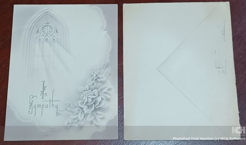 WWII Sympathy Cards Envelopes Condolences Wife of Fallen Soldier Used Lot of 5 - Picture 14 of 16