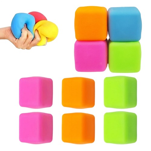 10 Pack Slow Rising Stress Cube Dough Stress Balls Soft Fidget Squishy Toys