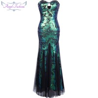 Angel-fashions Sweetheart Sequin Bead Mermaid Flapper Prom Dress Green 210 Angel-fashions Sweetheart Sequin Bead Mermaid Flapper Prom Dress Green 210