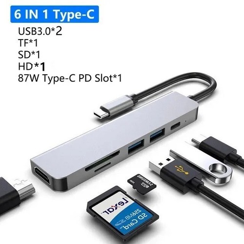 USB 3.0 Hub Type-C Adapter PD Charging Dock Station with RJ45 HDMI SD/TF for Lap - 第 12/15 張圖片