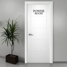 Power Room Vinyl Door Decal for Home wall decor sign door window Words sticker