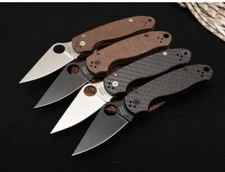 New S30V Blade Carbon Fiber Handle Lock Back Camping Folding Pocket Knife TFF11N