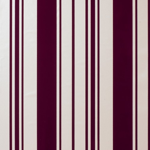 Exclusive Flock Stripe Wallpaper Purple Cream Velvet 44003 - Picture 2 of 7