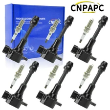6 Pack Ignition Coil & Iridium Spark Plug for Nissan Maxima Infiniti Suzuki 3.5L