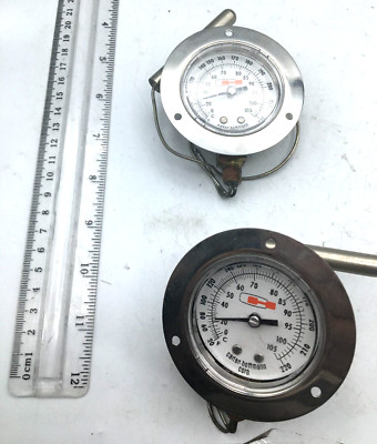 Carter Hoffmann Lot of 2 Equivalent Temperature Gauge 20-220°F, 0-105°C, 10-2000