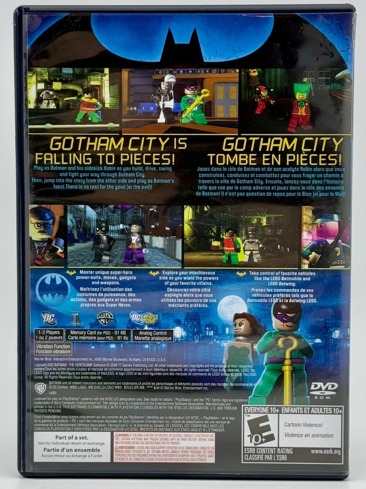 LEGO Batman the Video Game (Playstation 2, PS2, 2008) - CIB - Image 2 of 4