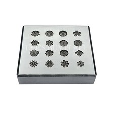 16 Impression Flower Design Impression Die Shot Plate Silversmith Tools