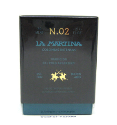 La Martina Colonias Intensas Blue Gardenia 80 ml Eau de Cologne NEU & OVP
