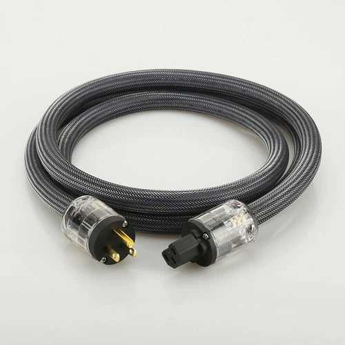 Audiophile HiFi Audio Power Cable Pure Copper EU US Schuko AU Mains Supply Cord - Picture 4 of 17