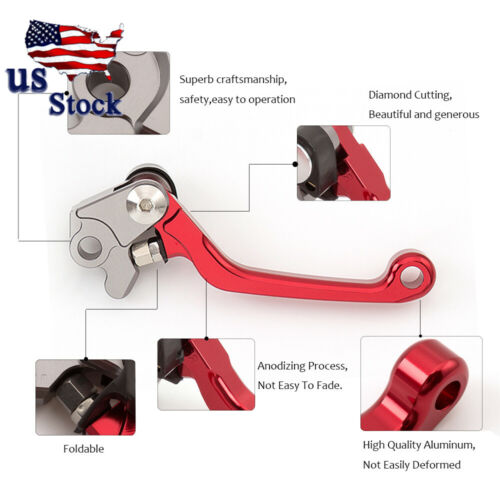 CNC Red Brake Clutch Levers For Beta RR/RS 4T 2008-2009 2010 2011 Dirt Bike - Picture 6 of 8