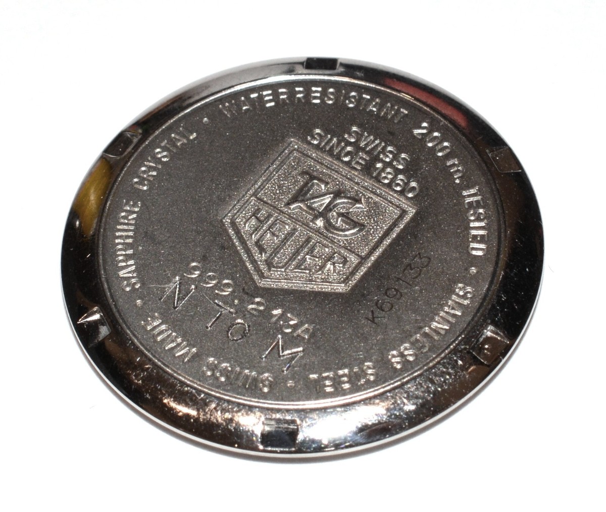 Original Tag Heuer 4000 Series Stainless Steel Case Back for Watch