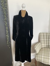 Stunning Black Silk Mix Velvet Coat By Boden Size 10