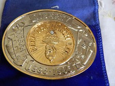 LIBERTY KEEP THE TORCH LIT BELT BUCKLE 1886-1986 WEINGEROFF