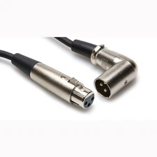 Hosa XRR-101.5 Balanced Interconnect Cable XLR3F to Right-angle XLR3M 1.5 ft