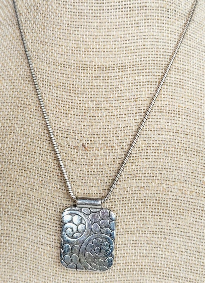 BRIGHTON necklace rectangle pendant #136 | eBay