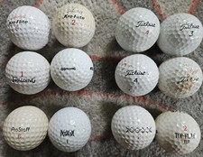 12 Vintage/Older Golf Balls Lot- Titleist, Spalding/Top-Flite, Wilson Pro Staff