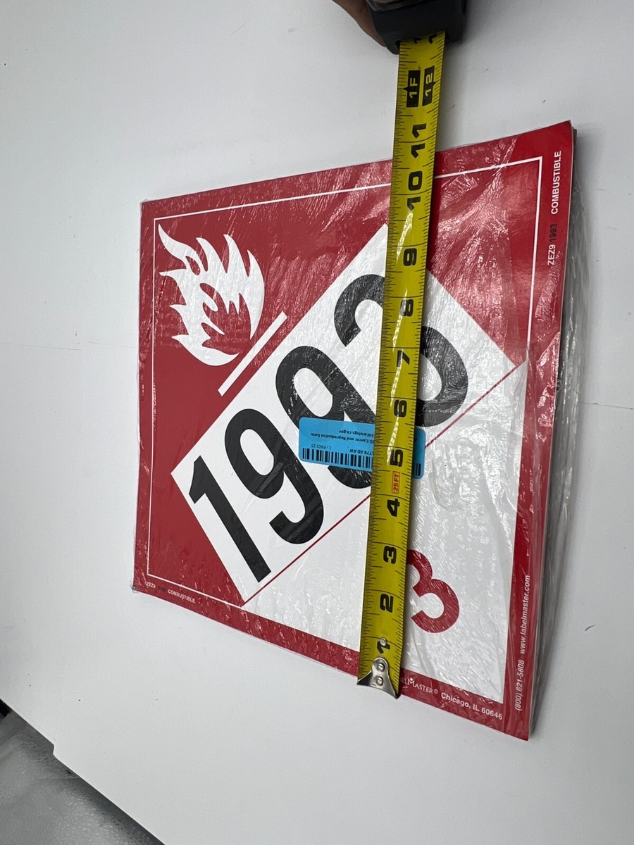 2 PACKS OF 25 Labelmaster ZEZ9 1993 Flammable Liquid Hazmat