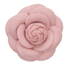 Vintage Camellia Flower Brooches Fabric Pins Corsage for Women Pink