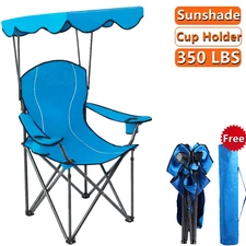 ALPHA CAMP Camping Chairs with Canopy Shade Outdoor Folding Chair Portable Chair