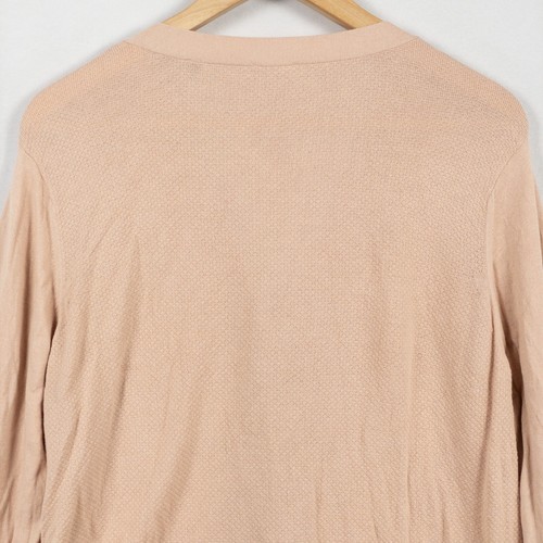 Cabi Lucy Button Front Cardigan Sweater L Large Light Pink Blue Trim Style 5288 - 第 4/9 張圖片