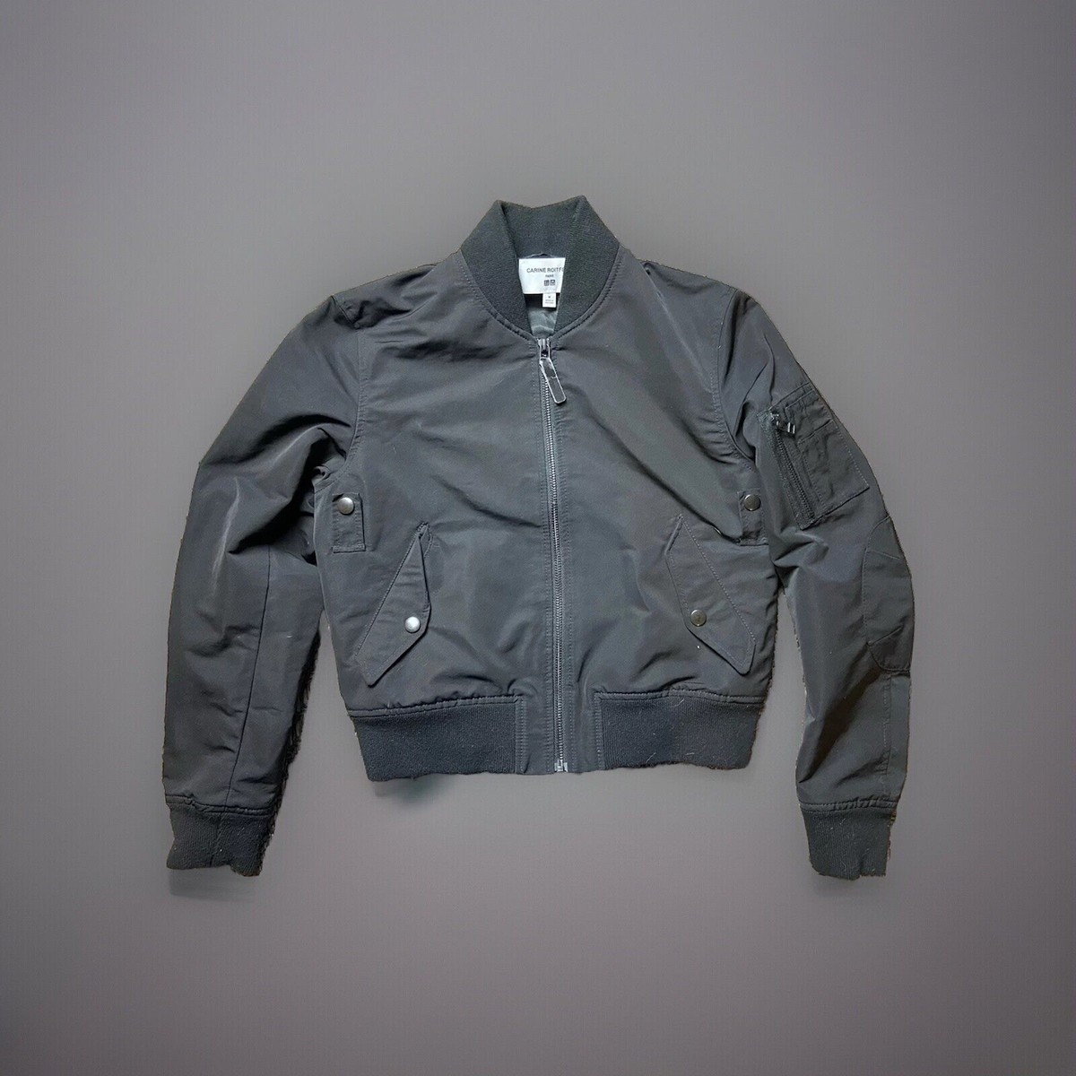 UNIQLO - ユニクロ× CARINE ROITFELD ジャケット Carine Roitfeld x Uniqlo bomber black jacket size S rare