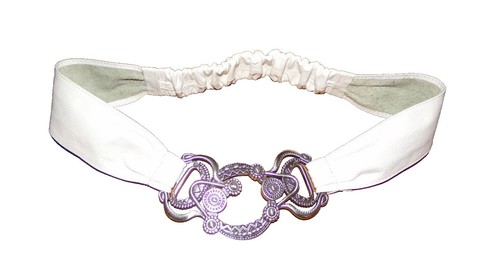 Unbranded Vintage Silver Tone Medallion Chain Belt Made in Italy Boho Western Vintage Silver Tone Floral Concho Chain Belt Southwestern  main image 4